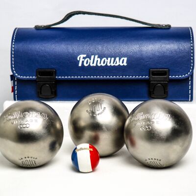 Folhousa X Obut Petanque Kit (Blu Navy - Orizzontale)