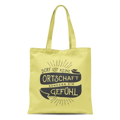 Village is not a village but a feeling / tote bag yellow