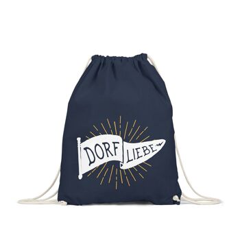 Dorfliebe / sac en coton marine 1