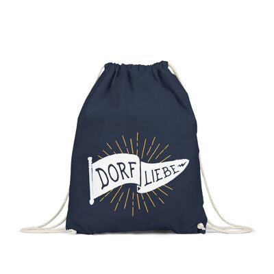 Dorfliebe / bolsa de algodón azul marino