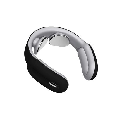 Massforce Massneck - Massaggiatore elettrostimolatore per cervicale - Massaggiatore cervicale riscaldato - Allevia il dolore muscolare - Leggero - 15 livelli di intensità - Batteria ricaricabile - Telecomando - Nero