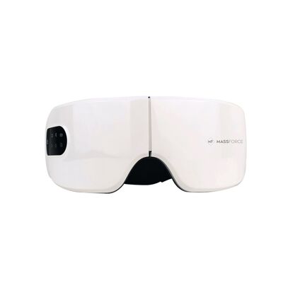 Massforce Masseyes - Mascarilla Masaje Ocular - Vibración y Calor Inalámbrico - Audioterapia Bluetooth - Compresiones Calientes y Presión de Aire - Diseño Compacto Plegable - Carga USB Autonomía 2h