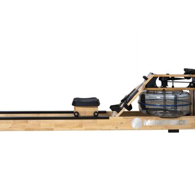 Vogatore ad acqua Massforce Pro - Attrezzatura per il fitness da casa - Livello dell'acqua regolabile - Sedile adattato - Connessione wireless - Resistenza all'acqua regolabile - Display LCD Cardiofrequenzimetro - Allenamento cardio