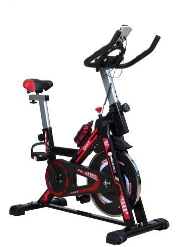 Massforce Pro Vélo Spinning - Vélo d'appartement - Entraînement cardio - Siège réglable - Écran LCD - Silencieux 5
