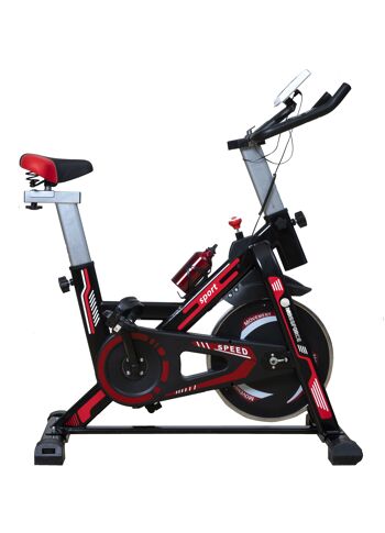Massforce Pro Vélo Spinning - Vélo d'appartement - Entraînement cardio - Siège réglable - Écran LCD - Silencieux 4