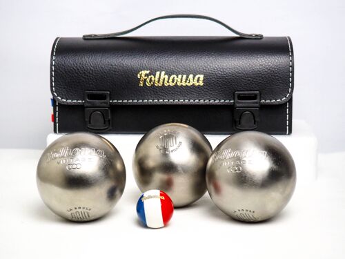 Kit de Pétanque Folhousa X Obut (Noir Horizontal)