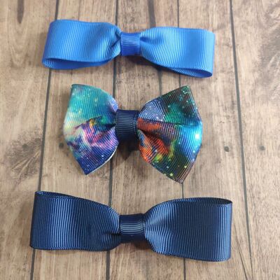 Feeling blue hair bow collection