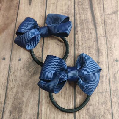 Navy bobble pigtail set