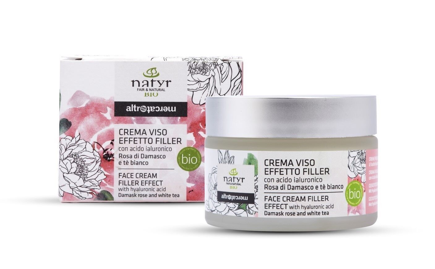 Crema viso biologica alla rosa di Damasco e tè bianco 50 ml