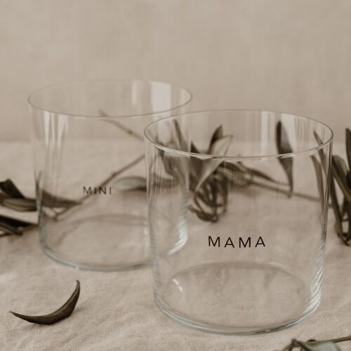 Trinkglas im 2er Set Mama & Mini (VE = 4 Sets)