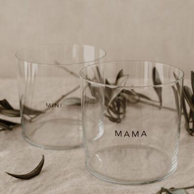 Drinking glass in a set of 2 Mama & Mini (PU = 4 sets)