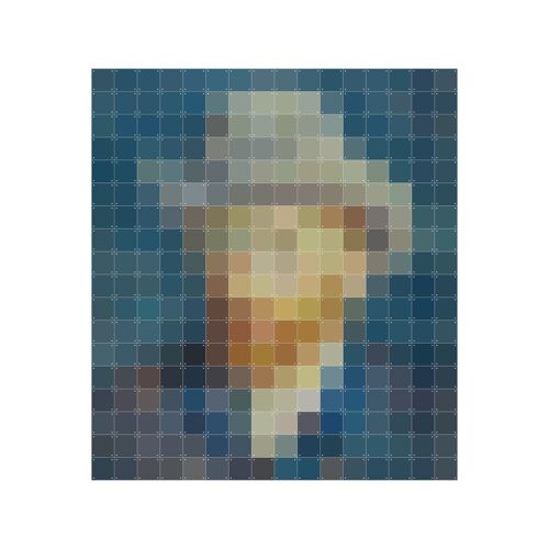 IXXI - Van Gogh petrol pixel XL - Wall art - Poster - Wall Decoration