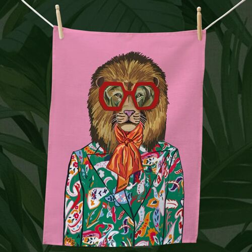 Fashion Animals- Lenny Tea Towel