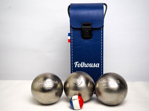 Kit de Pétanque Folhousa X Obut (Bleu Marine - Vertical