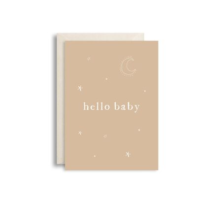 Carte de voeux bonjour bébé sable