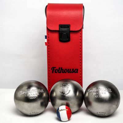 Folhousa X Obut Petanque Kit (rosso - verticale)