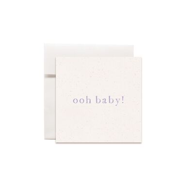Mini greeting cards small text Oh baby!