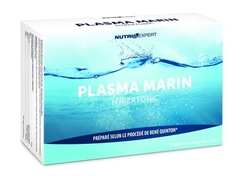 PLASMA MARIN HYPERTONIC Eau de mer stérilisée à froid selon le protocole de Quinton