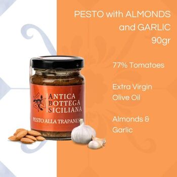 Pesto Trapanais aux Tomates, Amandes et Ail - 90g 6