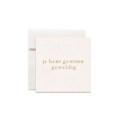 Mini greeting cards small text You are just amazing!