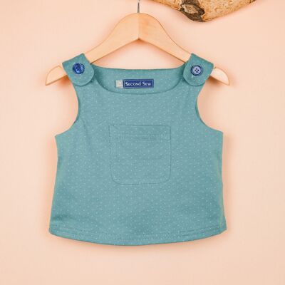 Camiseta de Tirantes 100% Algodón OEKO TEX Verde Bebé