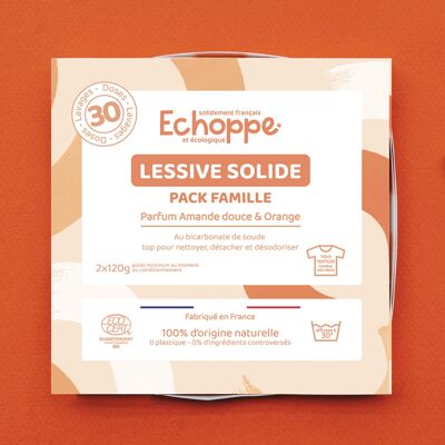 Lessive solide - Amande douce & Orange pack famille