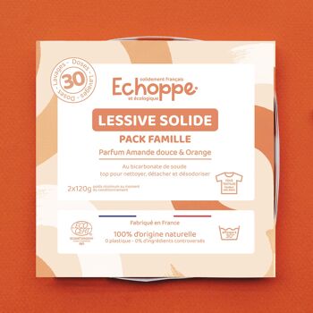 Lessive solide - Amande douce & Orange pack famille 1