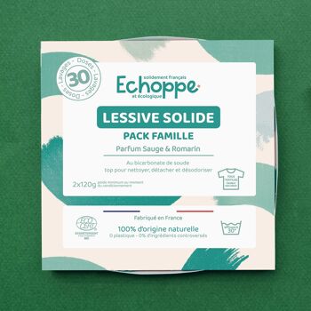 Lessive solide - Sauge & Romarin pack famille 1