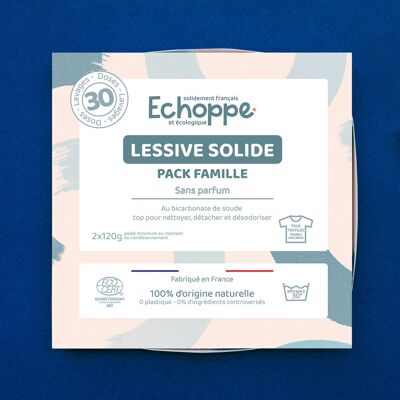 Lessive solide - Sans parfum pack famille