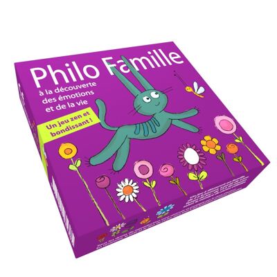 Philo famille game - 54 bell box cards (purple)