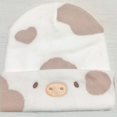 Strawberry cow beanie