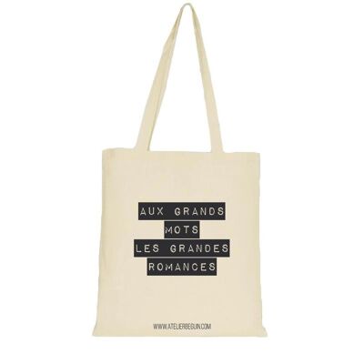 Tote Bag "In big words, great romances"