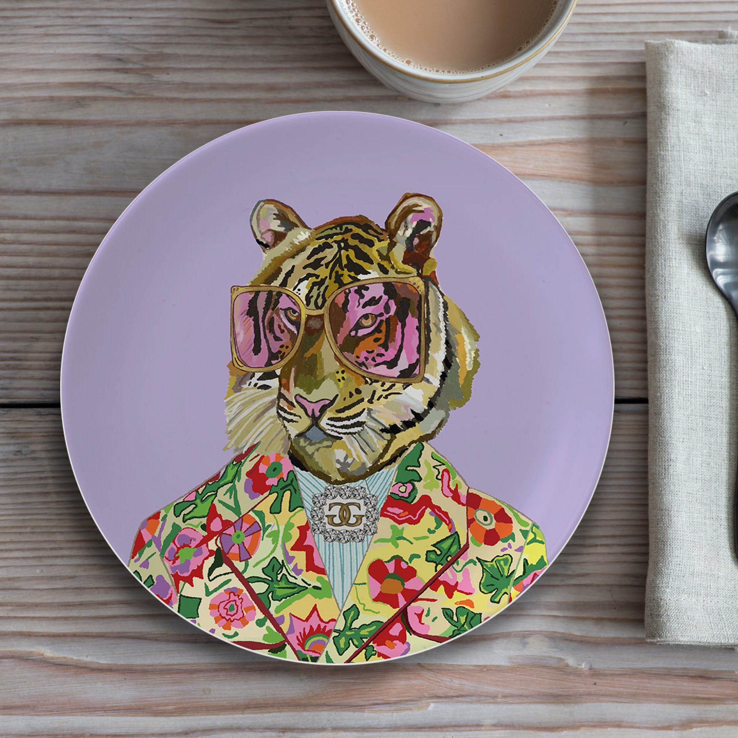 Fashion Animals- Piatto in porcellana fine di Tommy PRE-ORDINE