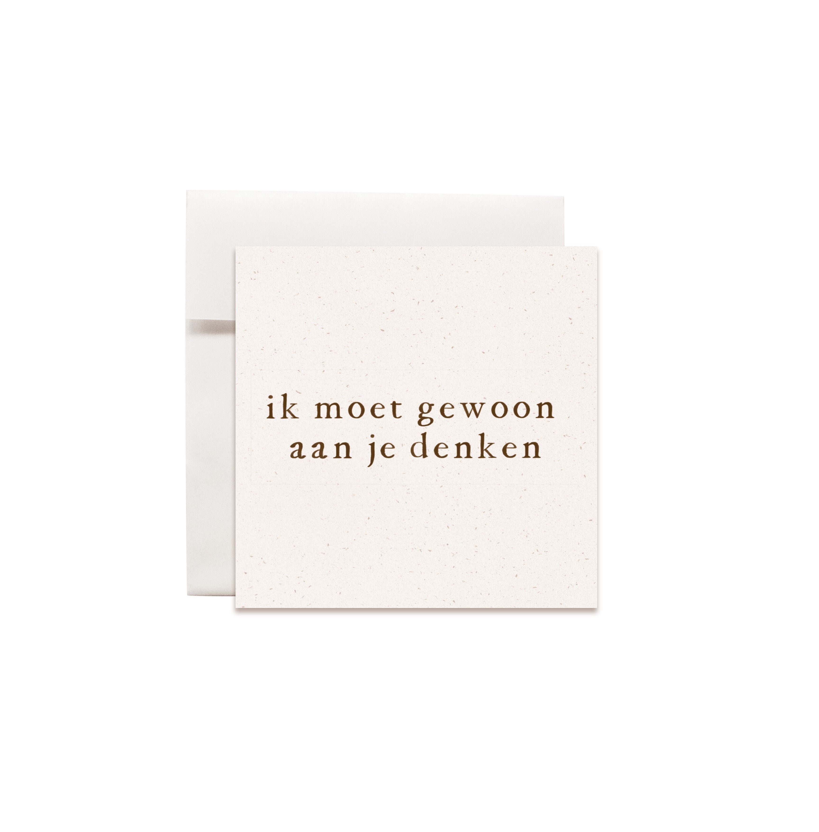 Mini-Grußkarten kleiner Text Ich musste einfach an dich denken