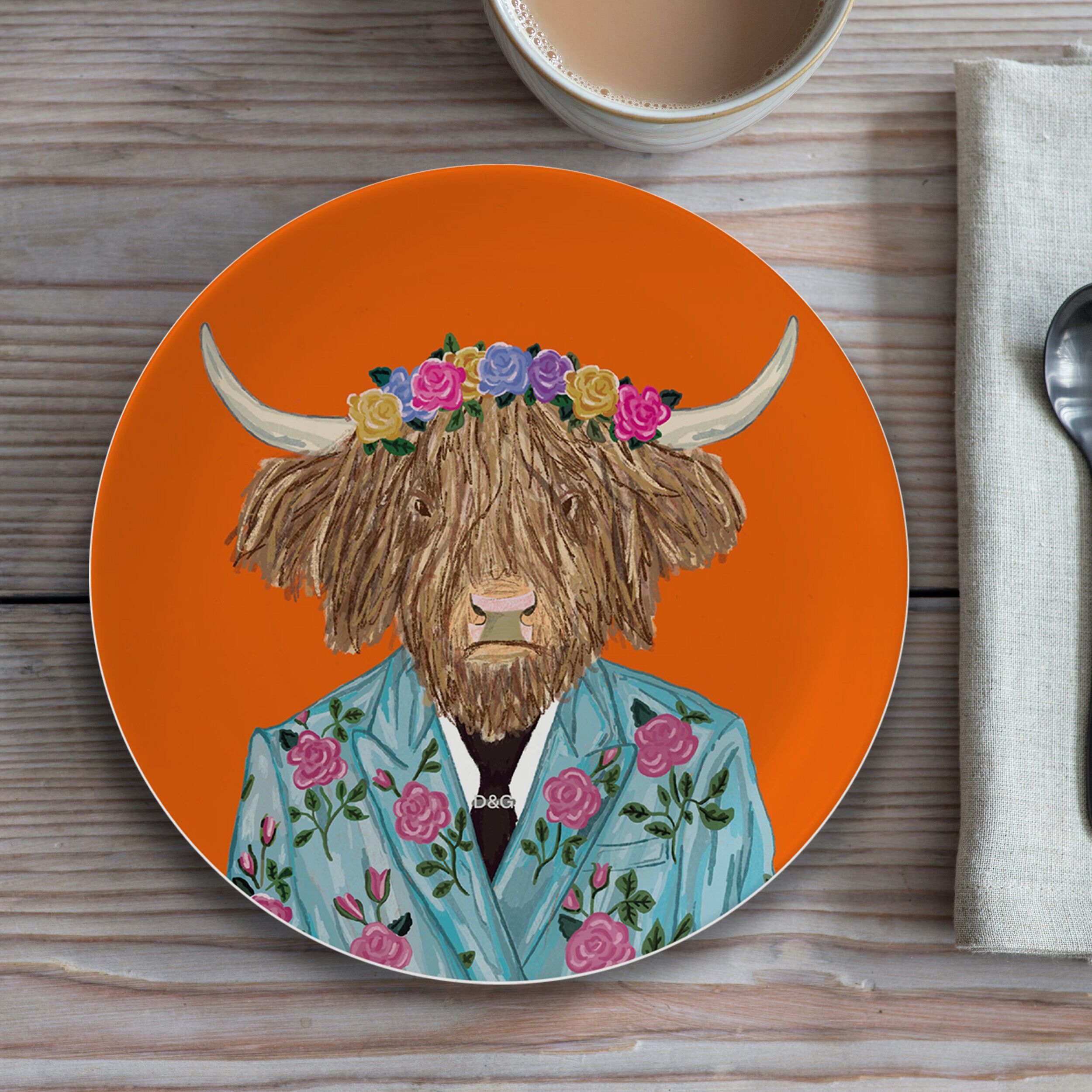 Fashion Animals- Piatto in porcellana fine di Harold PRE-ORDINE