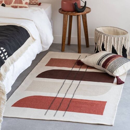 Abstract colour Block Hand knotted Rug 4x6 ( Set of 3)