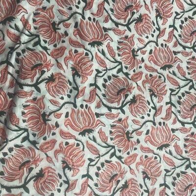 Cami Floral Handprinted Fabric 10m