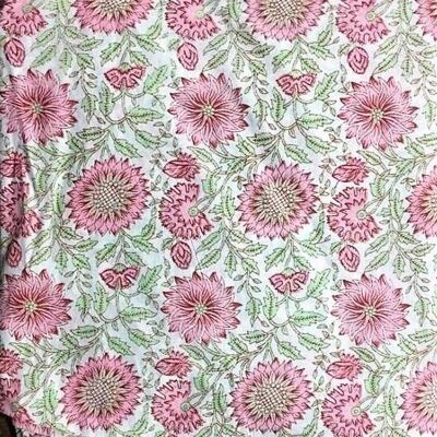 Georgie Floral Handprinted Fabric 10m