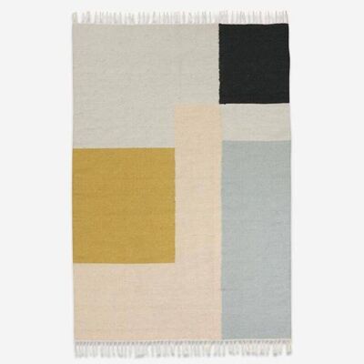 Handmade Block Art Rug 4x6  ( Set of 3)