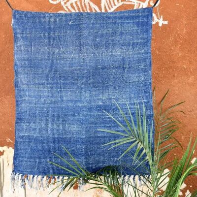 Tappeto blu Stone Wash fatto a mano 4x6 (set di 3)