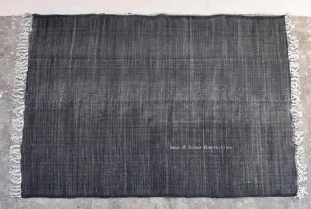 Tapis gris délavé fait main 90 x 150 cm (ensemble de 3)
