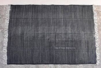 Tapis gris délavé fait main 4x6 pi (Ensemble de 3)