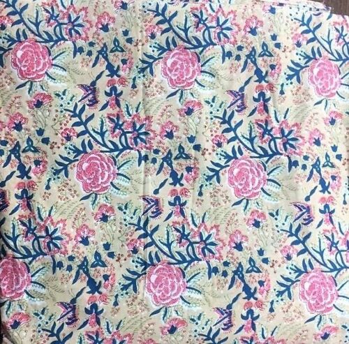 Isla Floral Handprinted Fabric 10 mts
