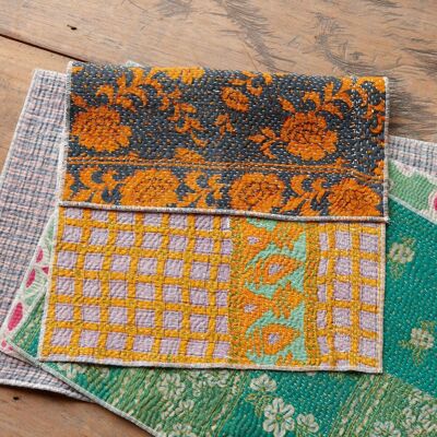 Kantha Placemats 6 sets (each with 4 mats) Available in assorted colours