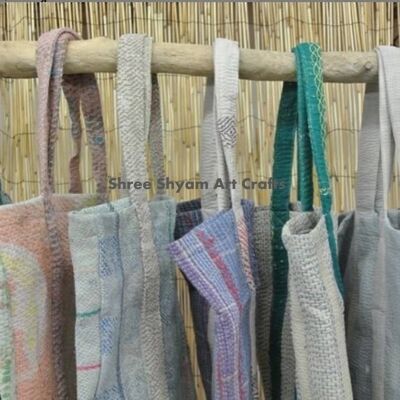 Kantha Tote Bags Set of 10 Assorted