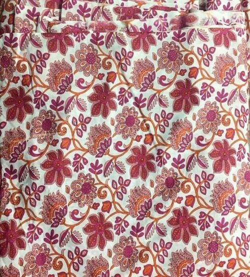 Lydia Floral Handprinted Fabric 10 mts