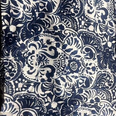 Lynz Floral Handprinted Fabric 10 mts