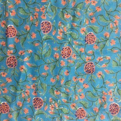 Meadows Floral Handprinted Fabric 10m
