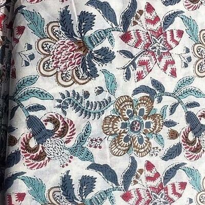Mel Floral Handprinted Fabric 10 mts
