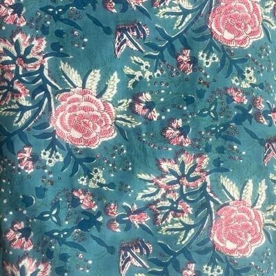 Poetry Floral Handprinted Fabric 10 mts